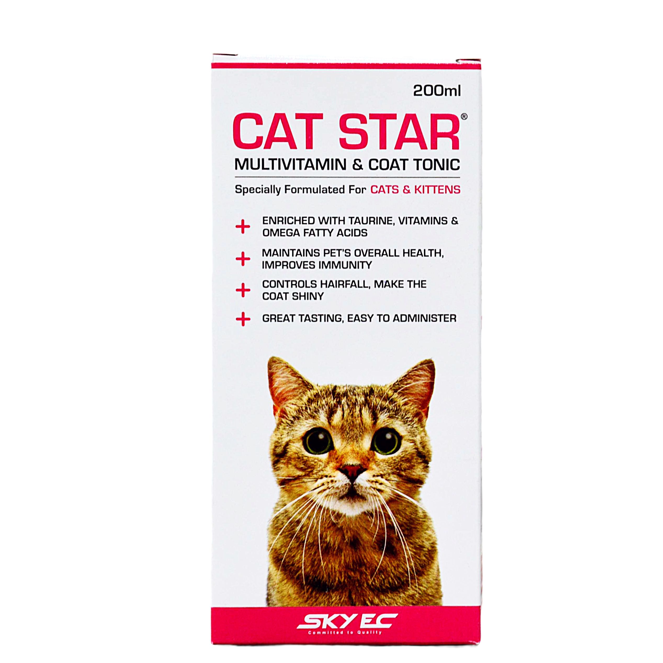 Sky EC CAT STAR FOR MULTIVITAMIN & COAT TONIC SYRUP- 200ML – shriommart