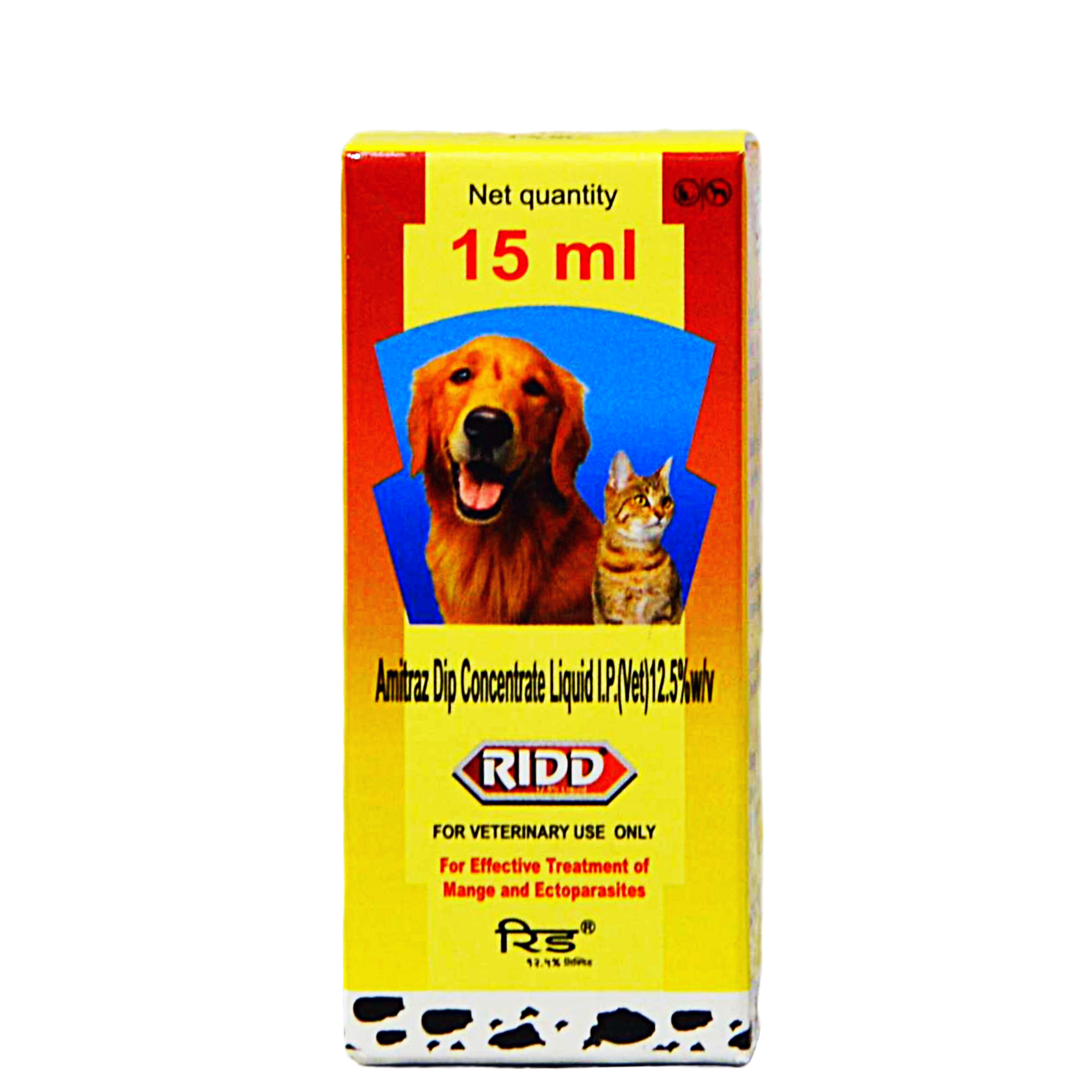 Petcare Ridd For Effective Treatment of Mange and Ectoparasites 15ML