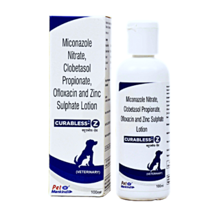 Mankind, Curabless-Z ofloxacin,zinc and sulphate lotion.100ml