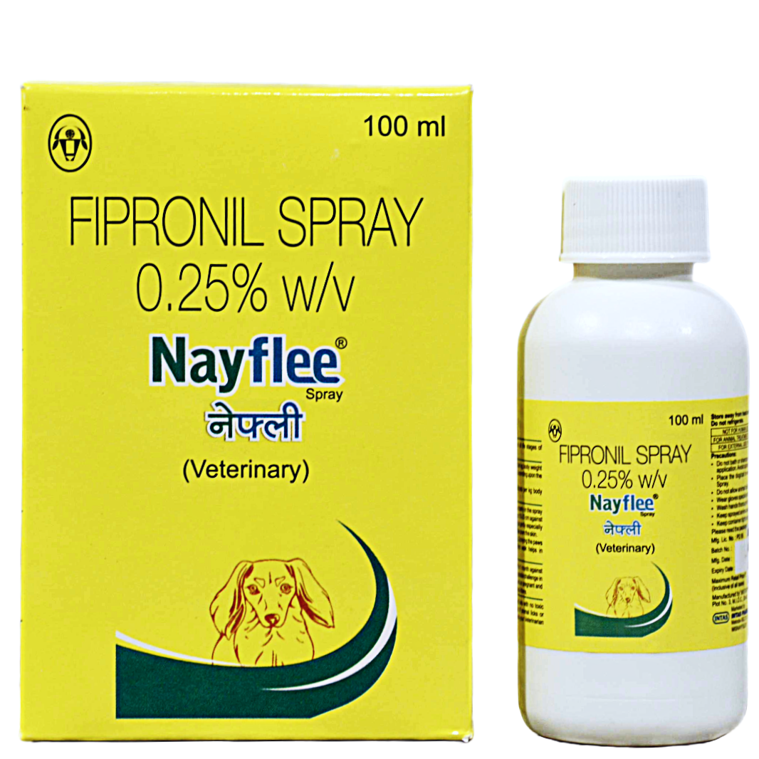 INTAS, NAYFLEE, FIPRONIL SPRAY 0.25% W/V, 100 ML (Veterinary)